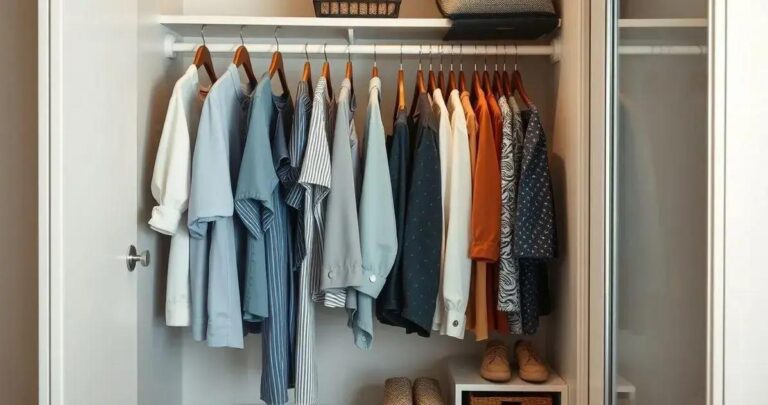 como organizar guarda roupa pequeno