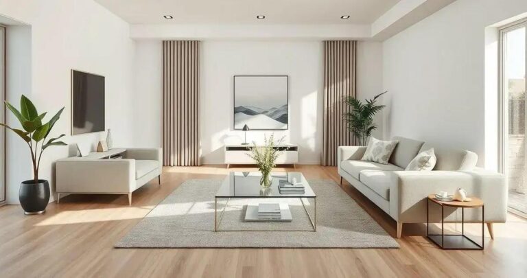 decoração minimalista sala
