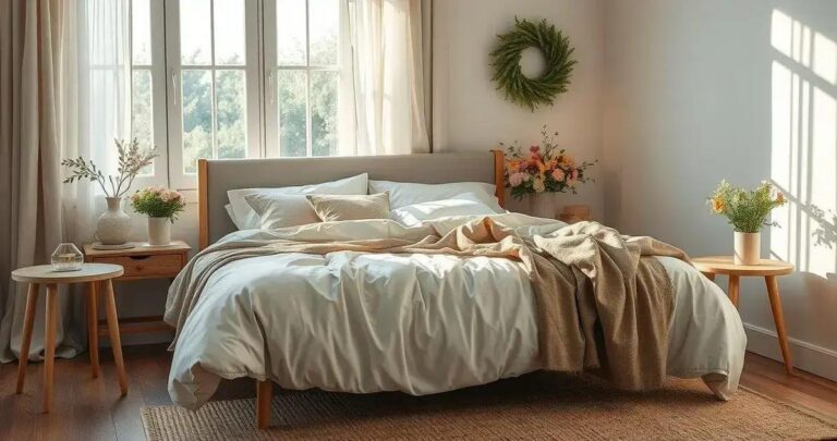 cama posta arrumada e bonita