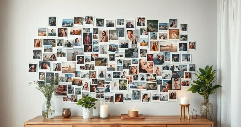 decoração de parede com fotos