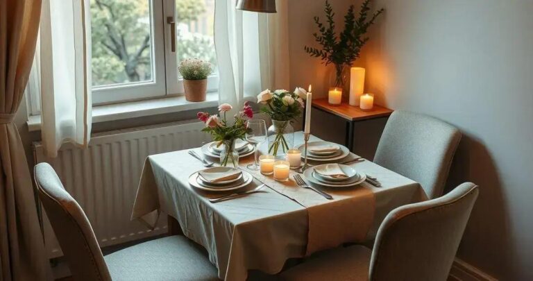 decoração de sala de jantar pequena