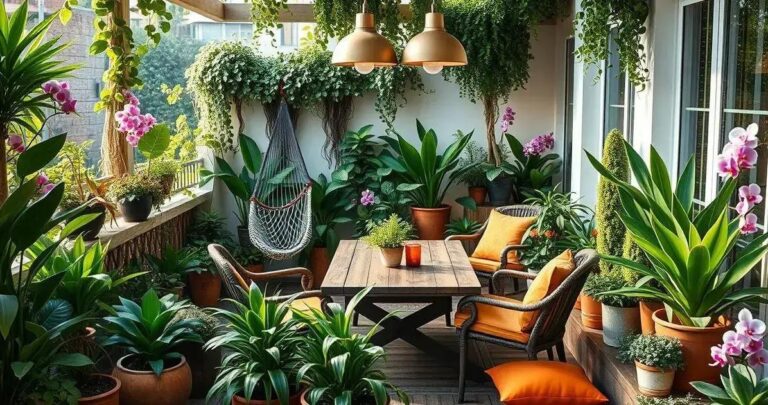 decoração de varanda com plantas