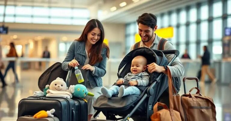 dicas para viajar com bebê de avião