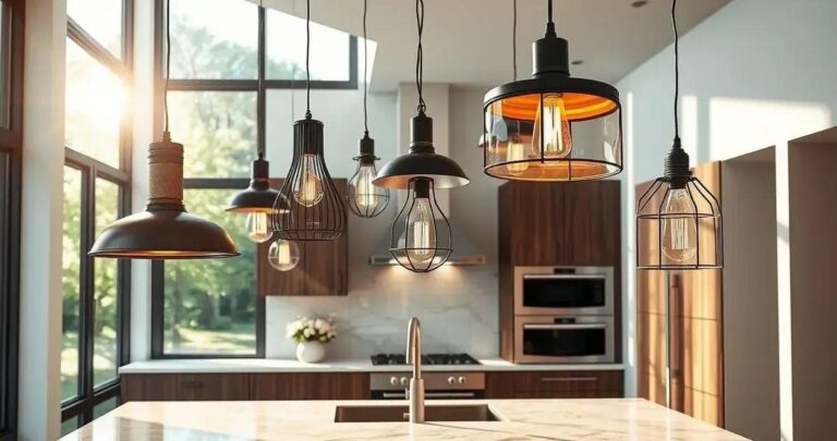 luminárias pendentes para cozinha