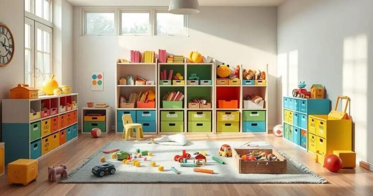 organização de brinquedos infantil