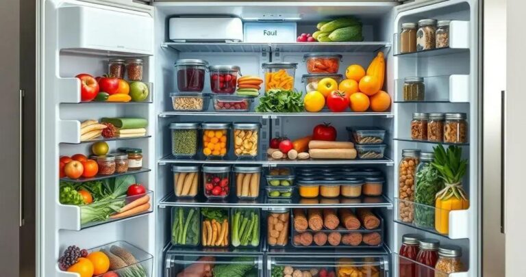 organização de geladeira eficiente