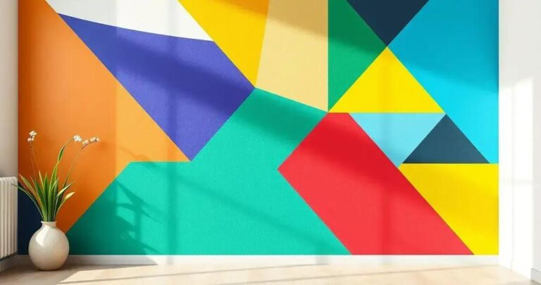 pintura de parede geométrica
