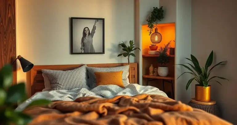 decoração com nichos para quarto