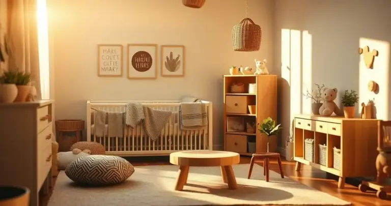 decoração de quarto de bebê montessoriano