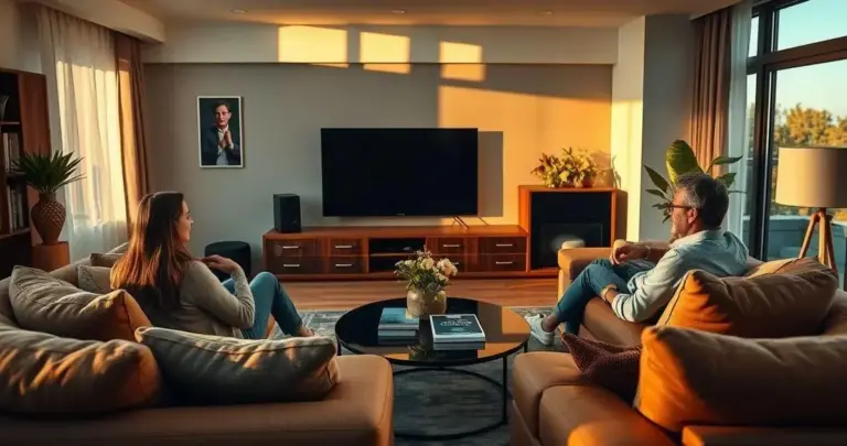 decoração de sala de TV moderna
