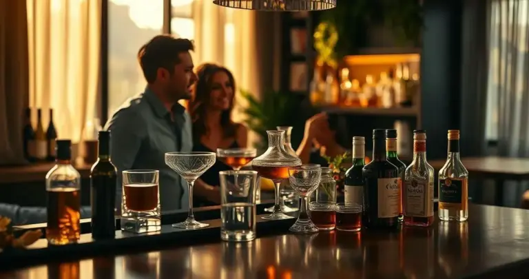 organização de home bar